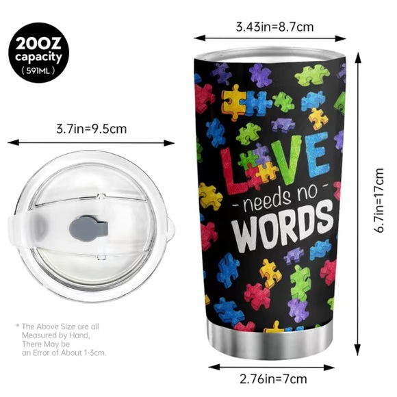 NEW Love Needs No Words 20 Oz Mug - Picture 3 of 4